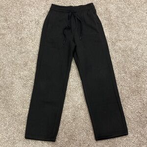 Black Drawstring Sweat Pants for Women